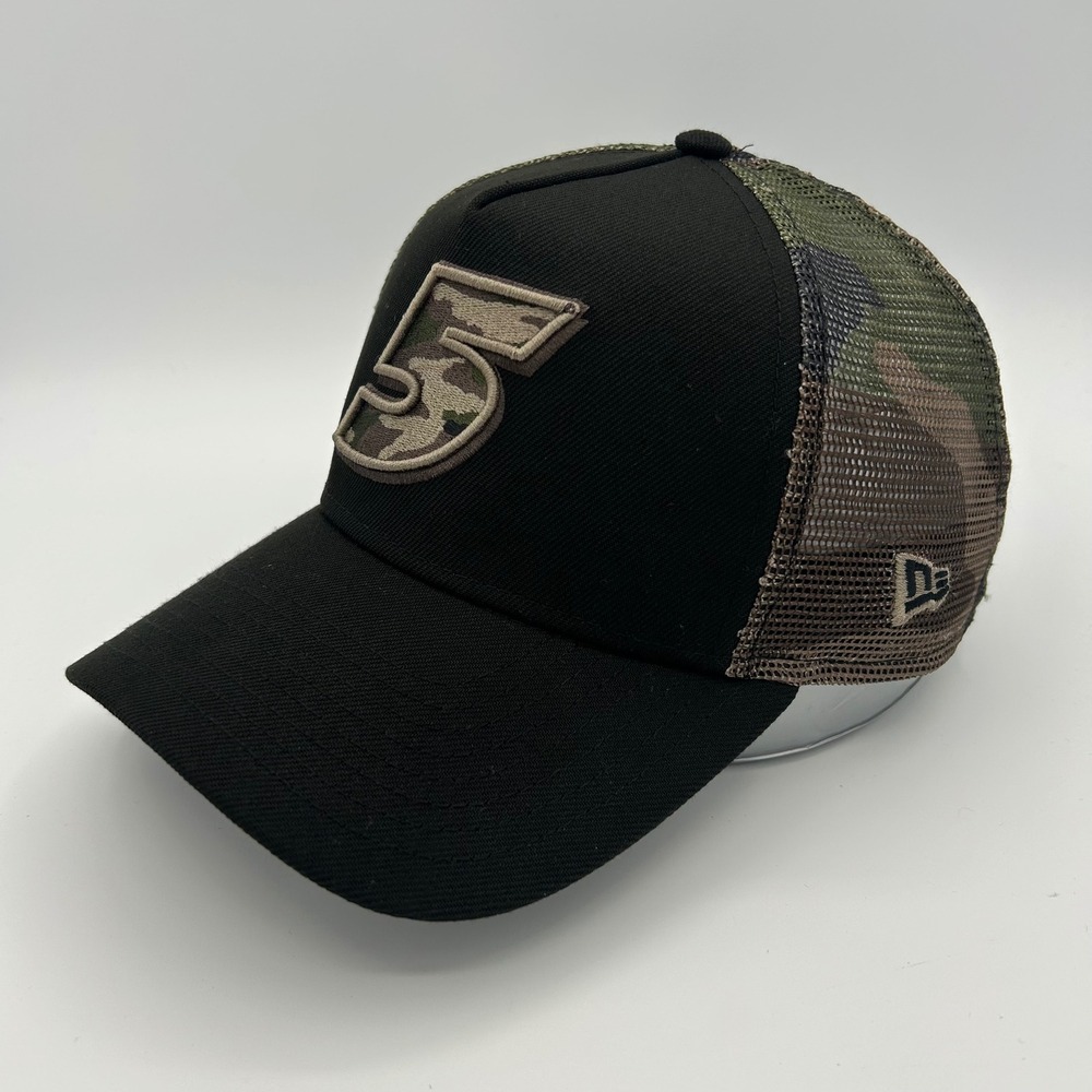 Kyle Larson New Era Hat 9FORTY Unisex OSFA Black Camo Mesh Trucker Streetwear